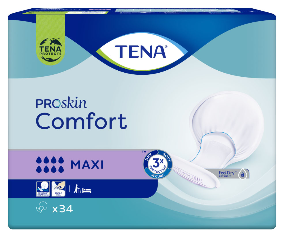 Abbildung eines Beutels der Vorlage Tena ProSkin Comfort, Saugstärke Maxi