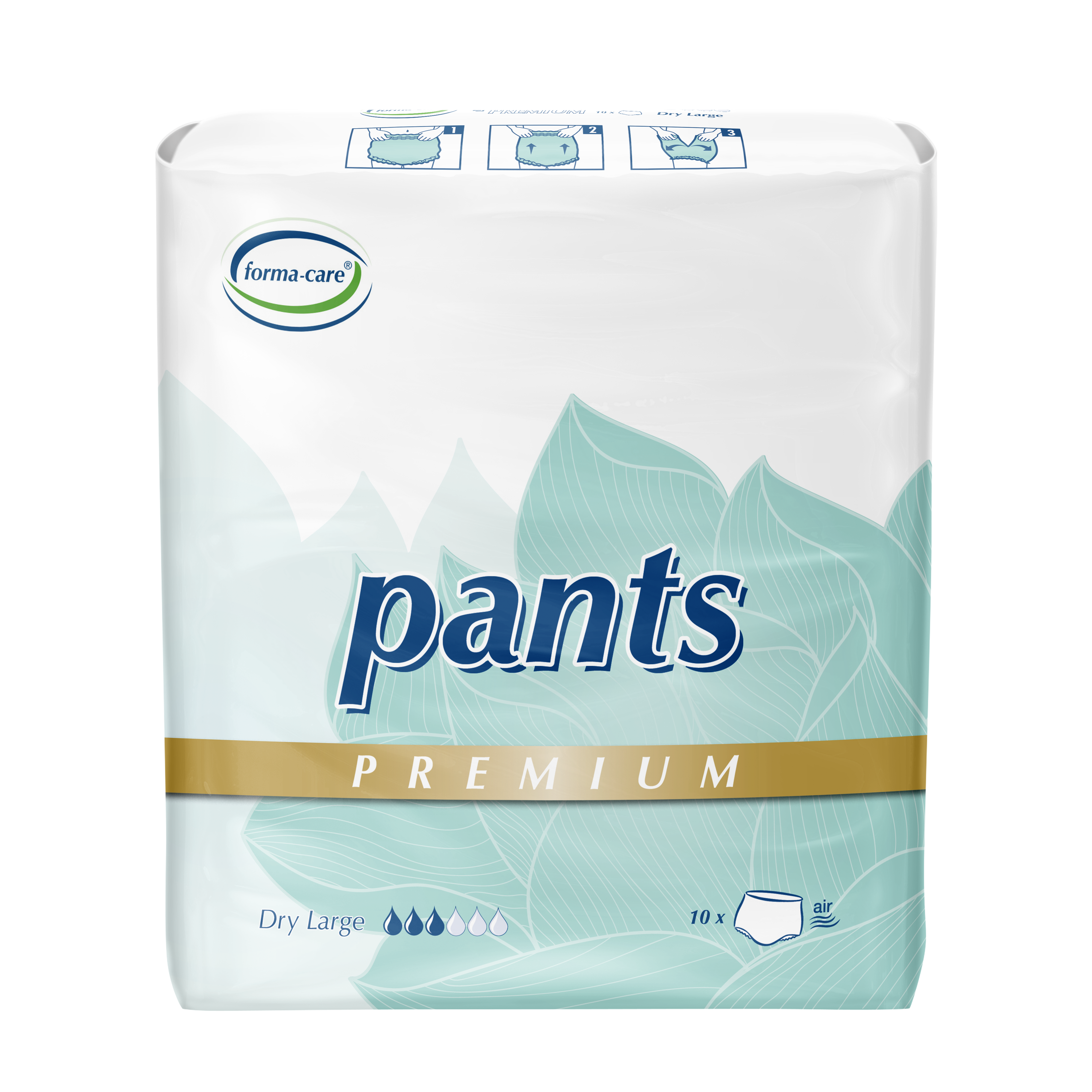 Abbildung eines Beutels forma-care Premium Pants Größe L