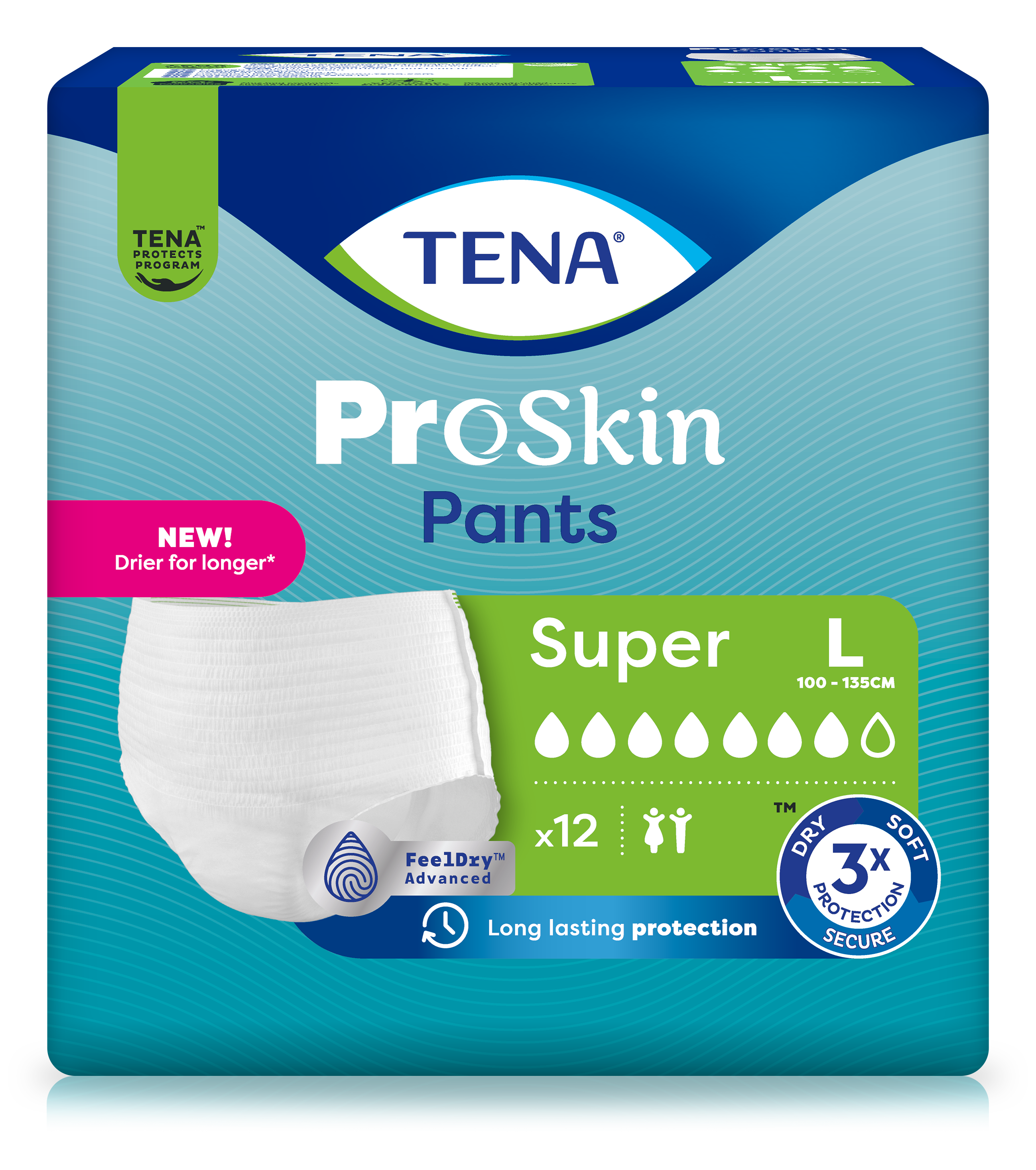 TENA ProSkin Pants Super, Größe L, 4 x 12 Stück