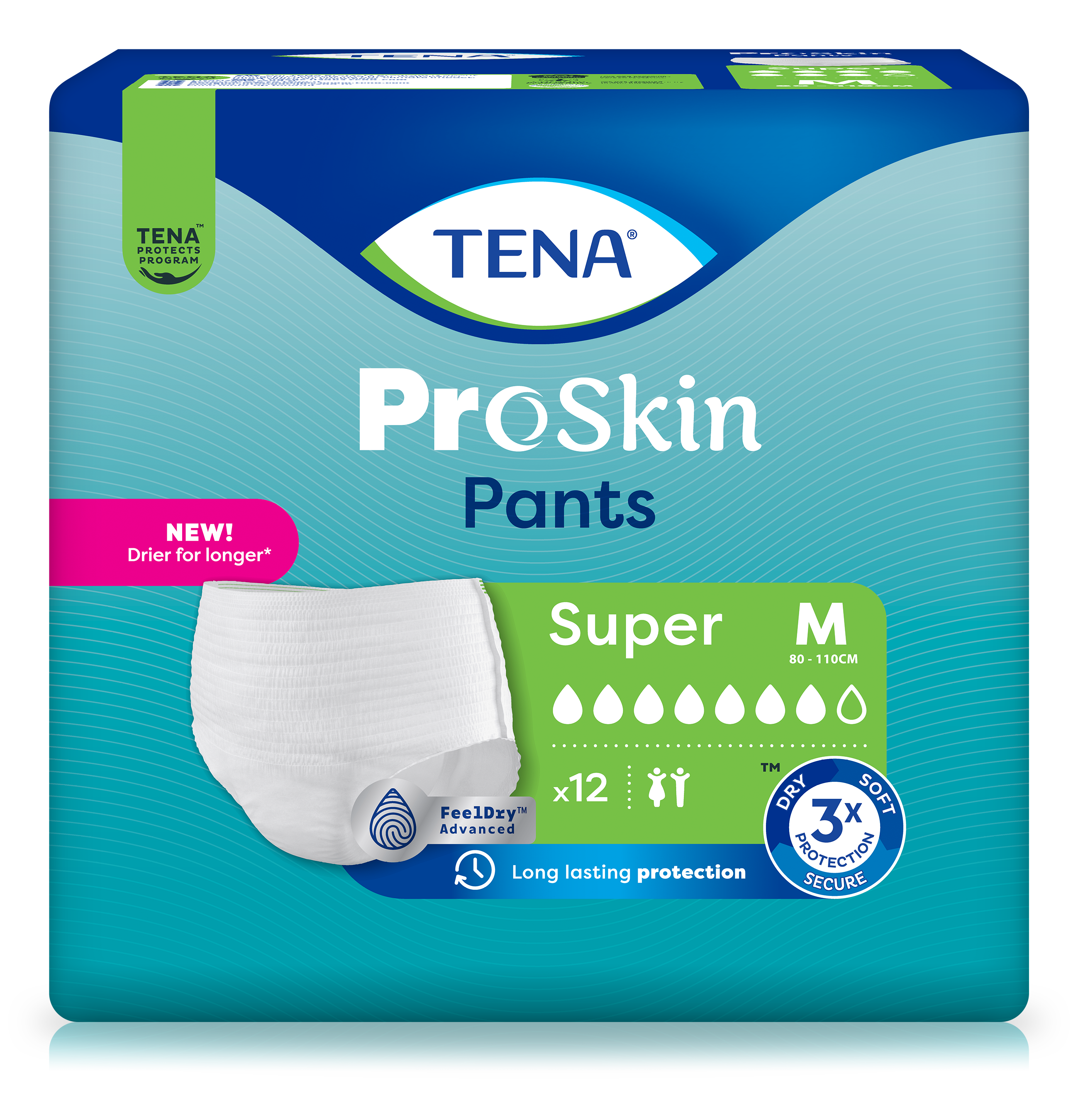Tena ProSkin Pants Super, Größe M, 4 x 12 Stück